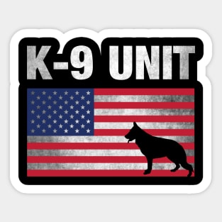 K-9 Unit Police Dog - Thin Blue Line Sticker